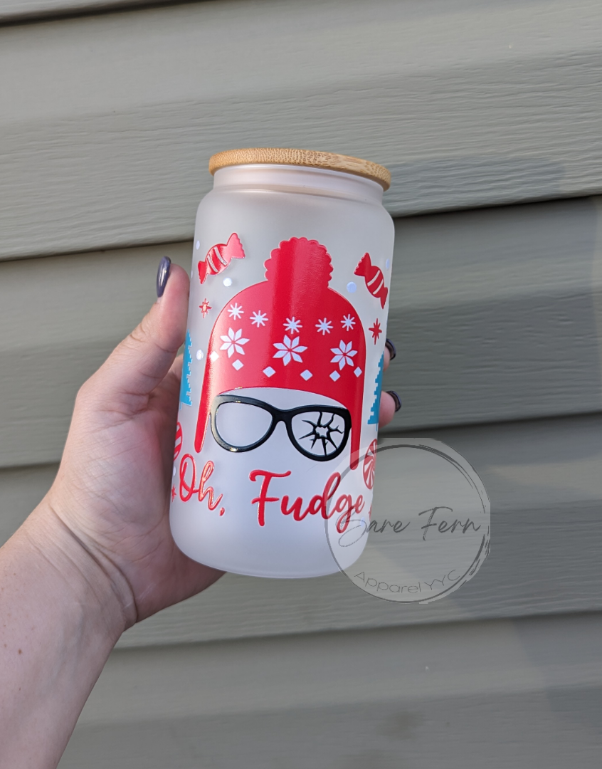 Oh Fudge | Frosted Glass Can