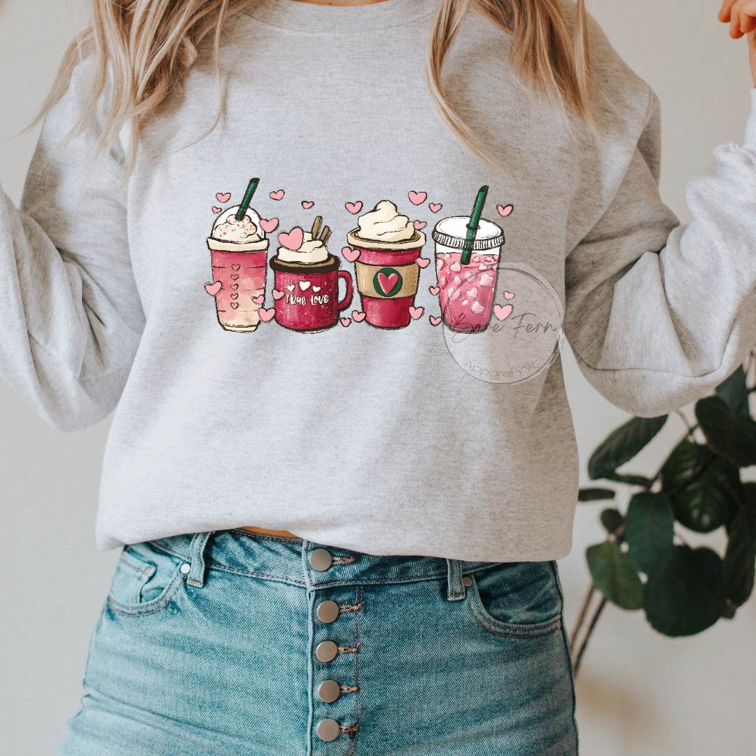 'True Love' Coffee Lover | Transfer Only | Please add shirt or sweater to order*