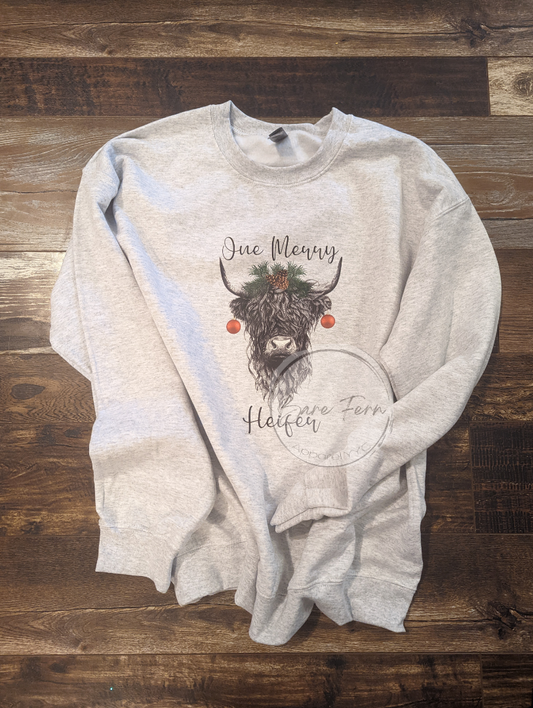 Merry Heifer | Transfer Only | Please add shirt or sweater to order*