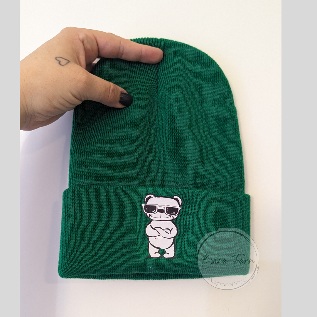 Cool Teddy | Green Beanie