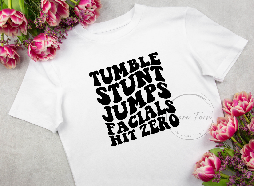 Tumble Stunt Jumps | Transfer Only | Please add shirt or sweater to order*