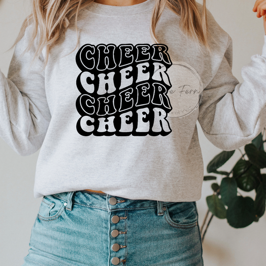 Cheer Cheer Cheer | Transfer Only | Please add shirt or sweater to order*