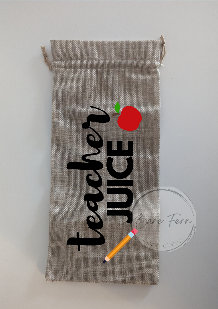 'Teacher Juice' Wine Bag