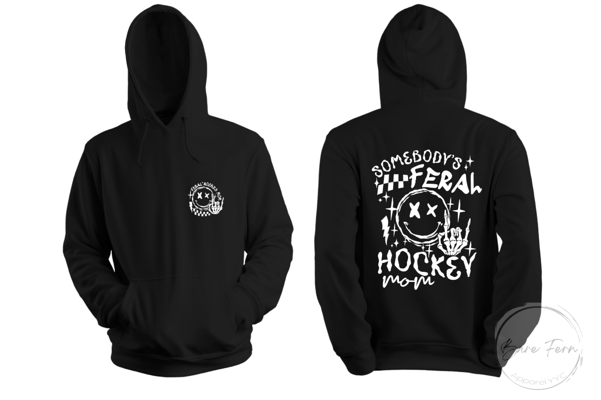 Feral Hockey Mom | Transfer Only | Please add shirt or sweater to order*