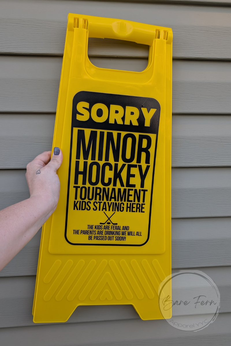 Hockey Tournament - Yellow Floor Sign